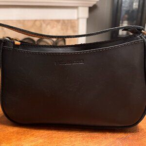 Portland Leather Goods Lucy Shoulder Bag Black 10" width